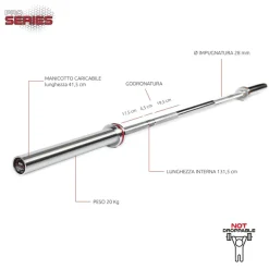 Bilanciere Olimpico 220 cm Diamond