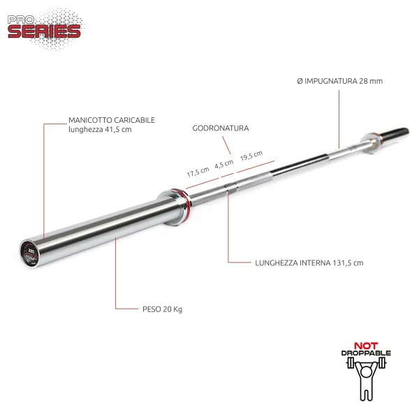 Bilanciere Olimpico 220 cm Diamond