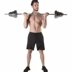 Set Componibile Manubri e Bilanciere HMS con 40,5 Kg di Pesi Cromati