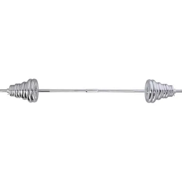 Set Componibile Manubri e Bilanciere HMS con 40,5 Kg di Pesi Cromati