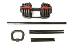 Set 3 in 1 Toorx MBKCR-18 con manubrio, 2 kettlebell e bilanciere a carico variabile
