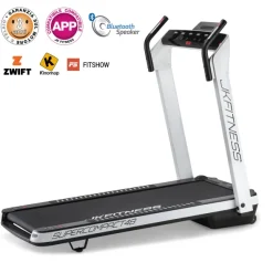 Tapis Roulant Salvaspazio Elettrico JK Fitness SC48 Super Compact Bianco App